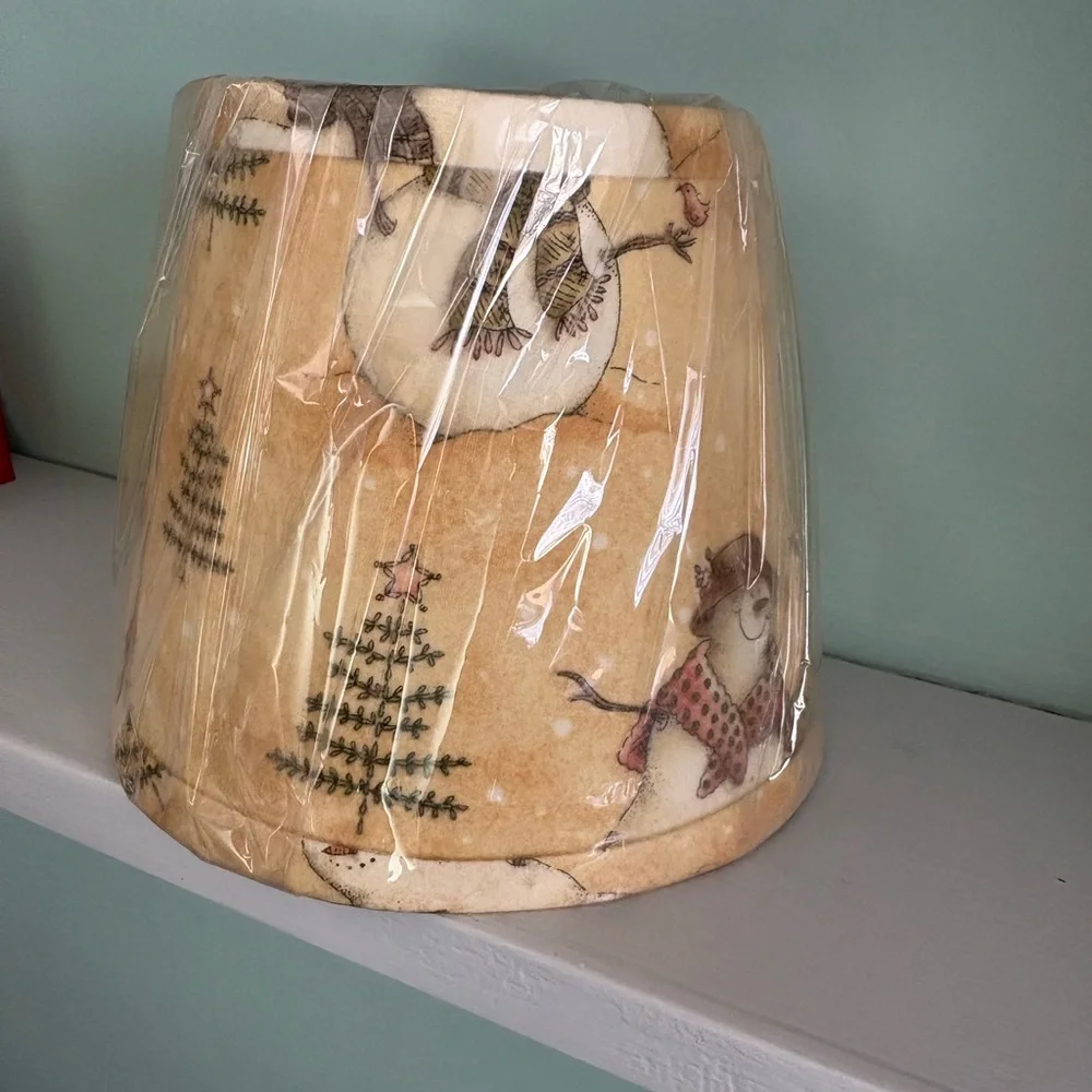 New Small Snowman Design 5.5” Fabric Lampshade